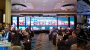 Left to right: Images of the celebration of 25 years of BASC Pichincha, the BASC Panama 2025 International Forum, and the BASC Colombia 2025 National Conference. 