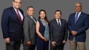 Junta Directiva WBO - periodo 2019-2023. De izquierda a derecha los Sres. Álvaro Alpízar - Costa Rica, Emilio Aguiar - Ecuador, Patricia Siles - Perú, Ricardo Sanabria - Colombia y Armando Rivas - República Dominicana.